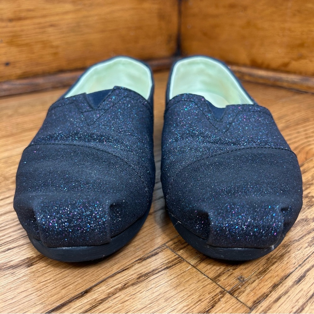Toms Sparkle Midnight Blue Alpargata Embroidered Fox Nighttime